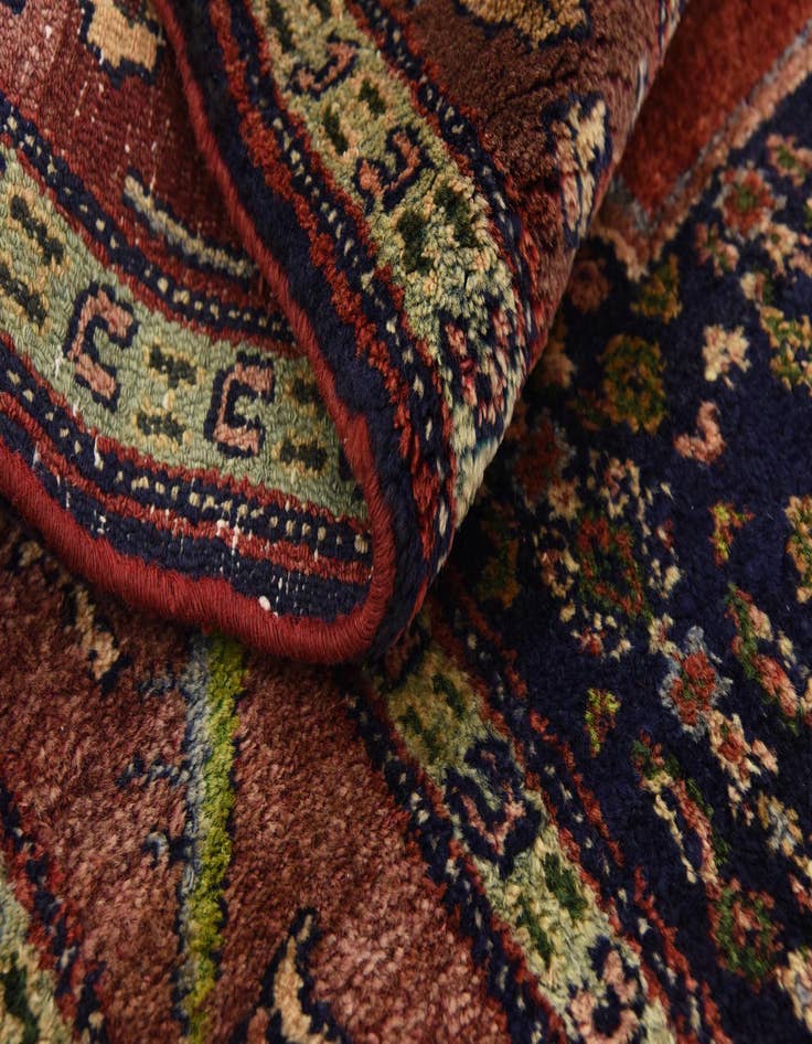 Detail image of 4' 6 x 10' 1 Hand Knotted Sanandaj Persian Wool Runner Rug