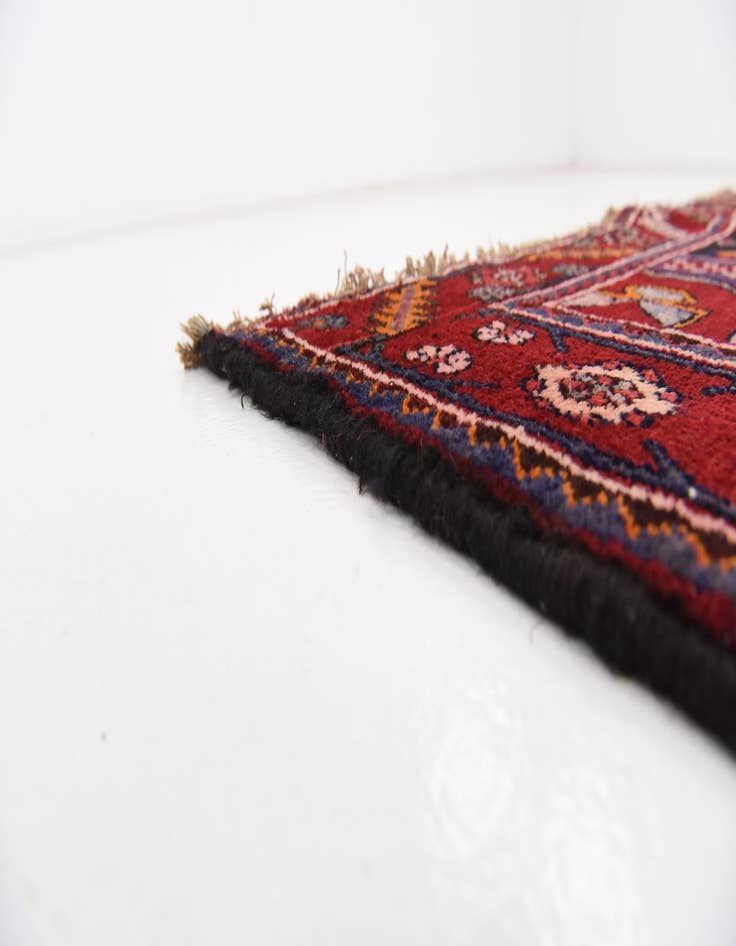 Detail image of 4' 3 x 9' 9 Hand Knotted Saveh Persian Wool Runner Rug