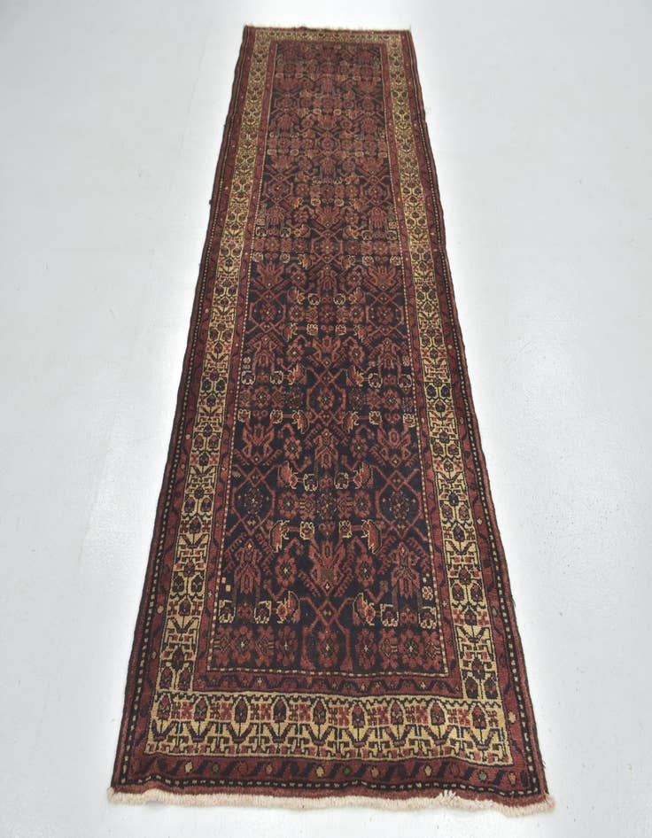 Detail image of 3' 5 x 9' 9 Hand Knotted Shahsavand Persian Wool Runner Rug