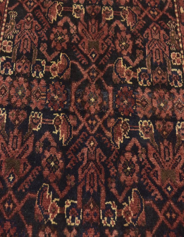 Detail image of 3' 5 x 9' 9 Hand Knotted Shahsavand Persian Wool Runner Rug