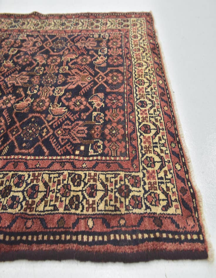 Detail image of 3' 5 x 9' 9 Hand Knotted Shahsavand Persian Wool Runner Rug