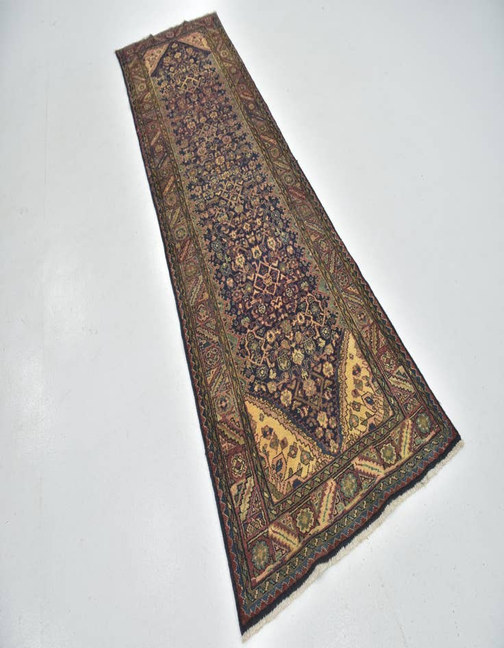 Detail image of  3' 5 x 10' 10  Hand Knotted Shahsavand Persian Wool Runner Rug