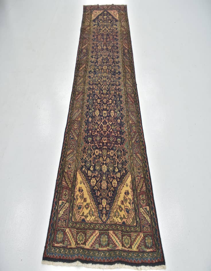 Detail image of  3' 5 x 10' 10  Hand Knotted Shahsavand Persian Wool Runner Rug