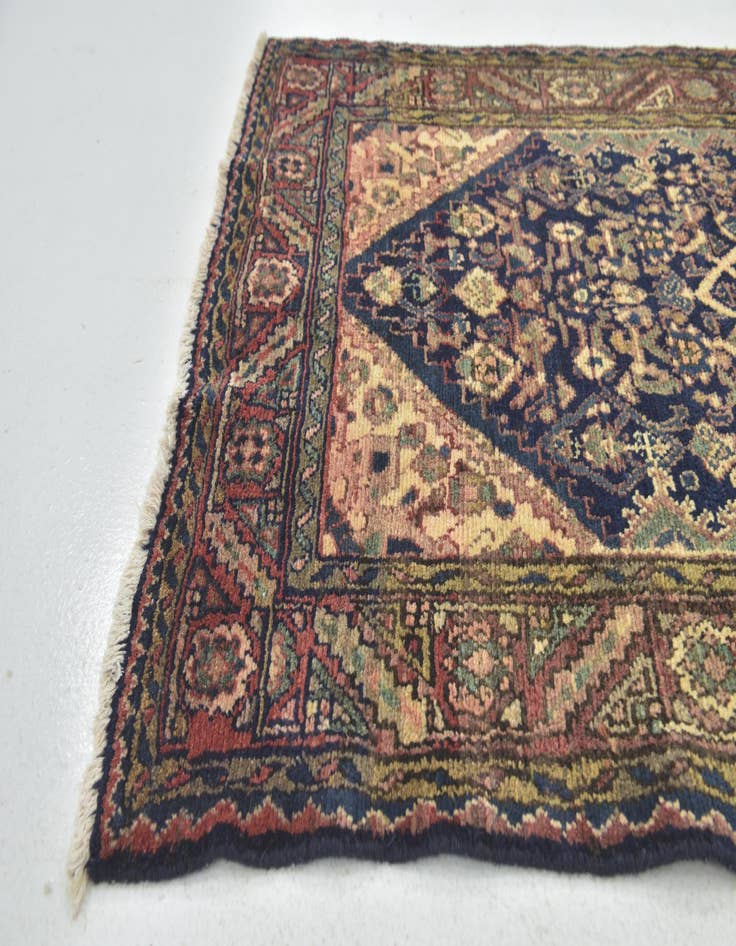 Detail image of  3' 5 x 10' 10  Hand Knotted Shahsavand Persian Wool Runner Rug