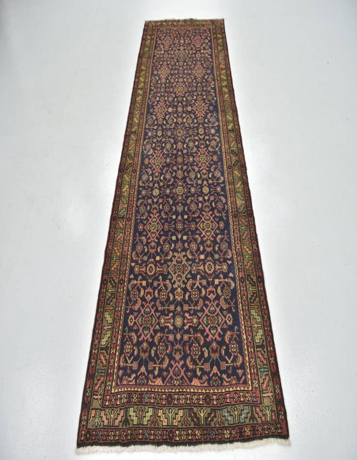 Detail image of  3' 7 x 9' 8  Hand Knotted Shahsavand Persian Wool Runner Rug