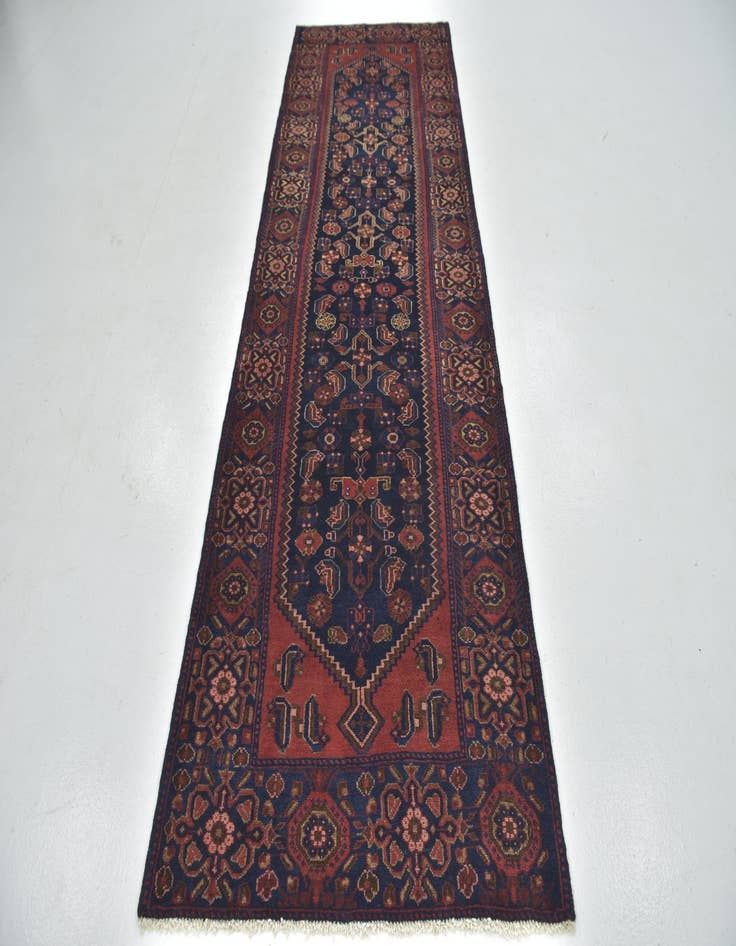 Detail image of  3' 7 x 10' 4  Hand Knotted Shahsavand Persian Wool Runner Rug