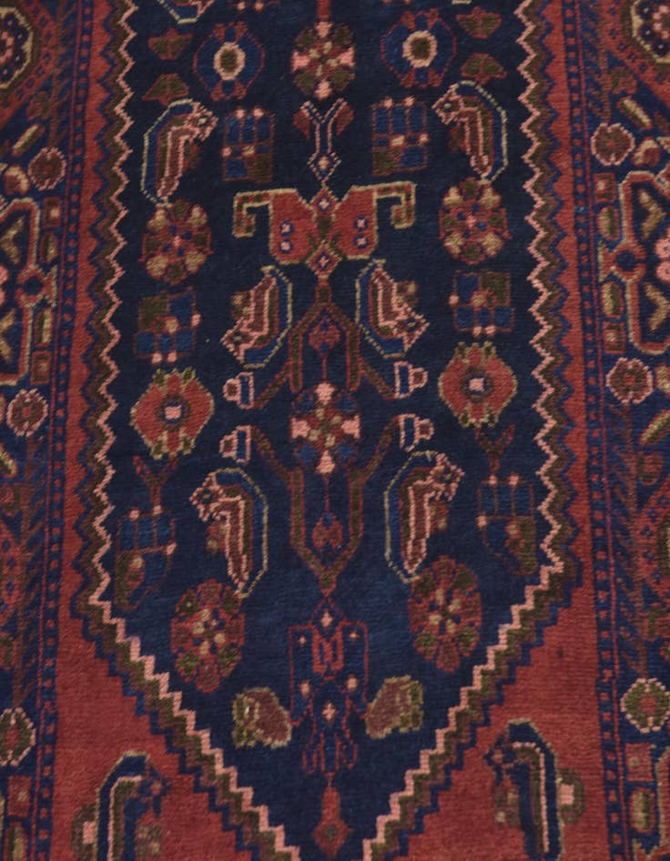 Detail image of  3' 7 x 10' 4  Hand Knotted Shahsavand Persian Wool Runner Rug