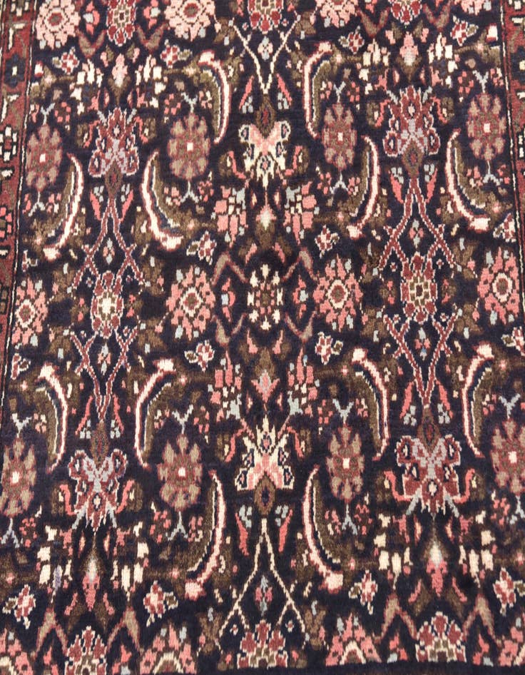 Detail image of  3' 9 x 10'  Hand Knotted Shahsavand Persian Wool Runner Rug