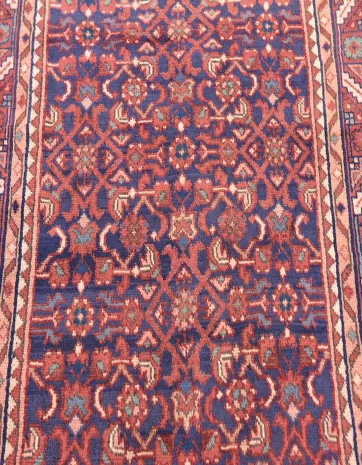 Detail image of 3' 6 x 10' 4 Hand Knotted Shahsavand Persian Wool Runner Rug