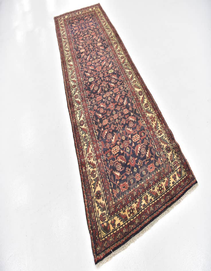 Detail image of  3' 10 x 10' 5  Hand Knotted Shahsavand Persian Wool Runner Rug