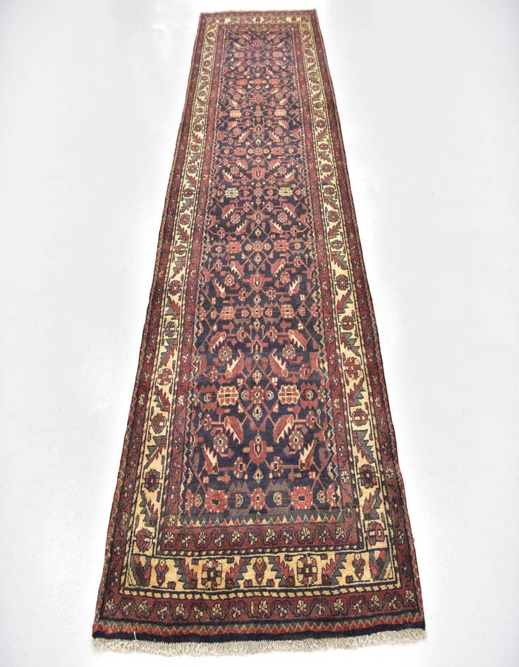 Detail image of  3' 10 x 10' 5  Hand Knotted Shahsavand Persian Wool Runner Rug