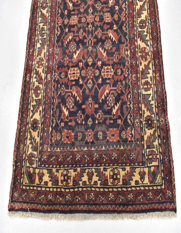 Detail image of  3' 10 x 10' 5  Hand Knotted Shahsavand Persian Wool Runner Rug