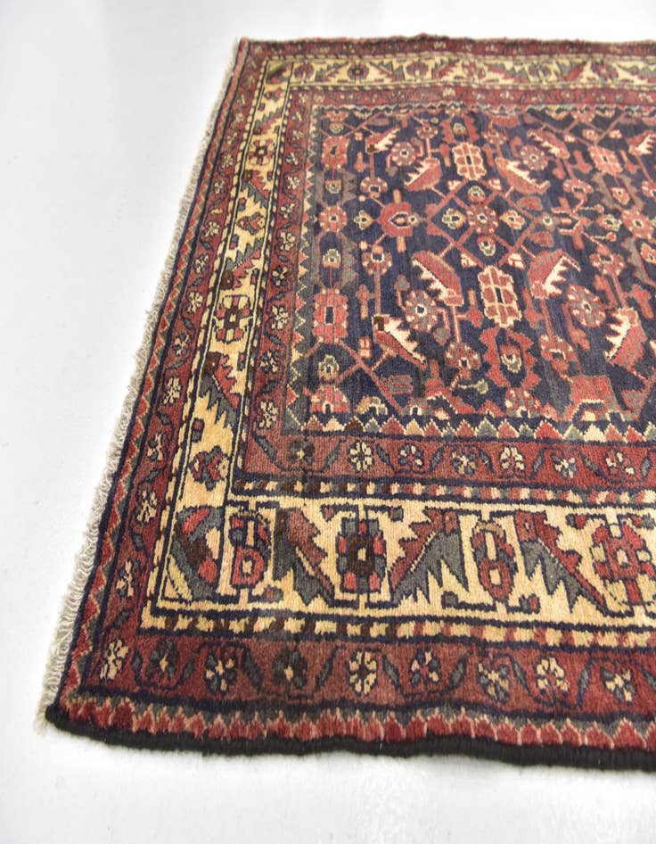 Detail image of  3' 10 x 10' 5  Hand Knotted Shahsavand Persian Wool Runner Rug