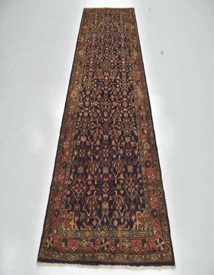 Detail image of 3' 10 x 10' 2 Hand Knotted Shahsavand Persian Wool Runner Rug