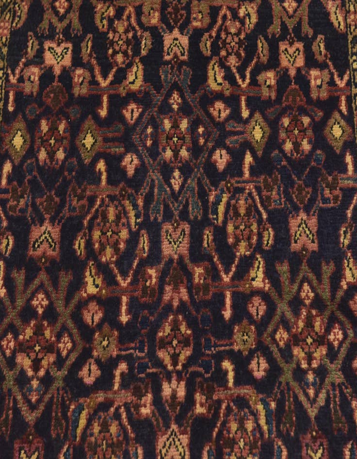 Detail image of 3' 10 x 10' 2 Hand Knotted Shahsavand Persian Wool Runner Rug