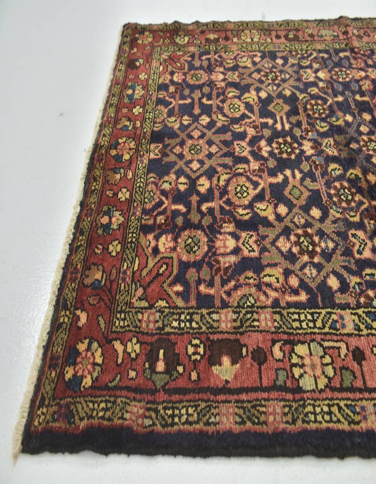 Detail image of 3' 10 x 10' 2 Hand Knotted Shahsavand Persian Wool Runner Rug