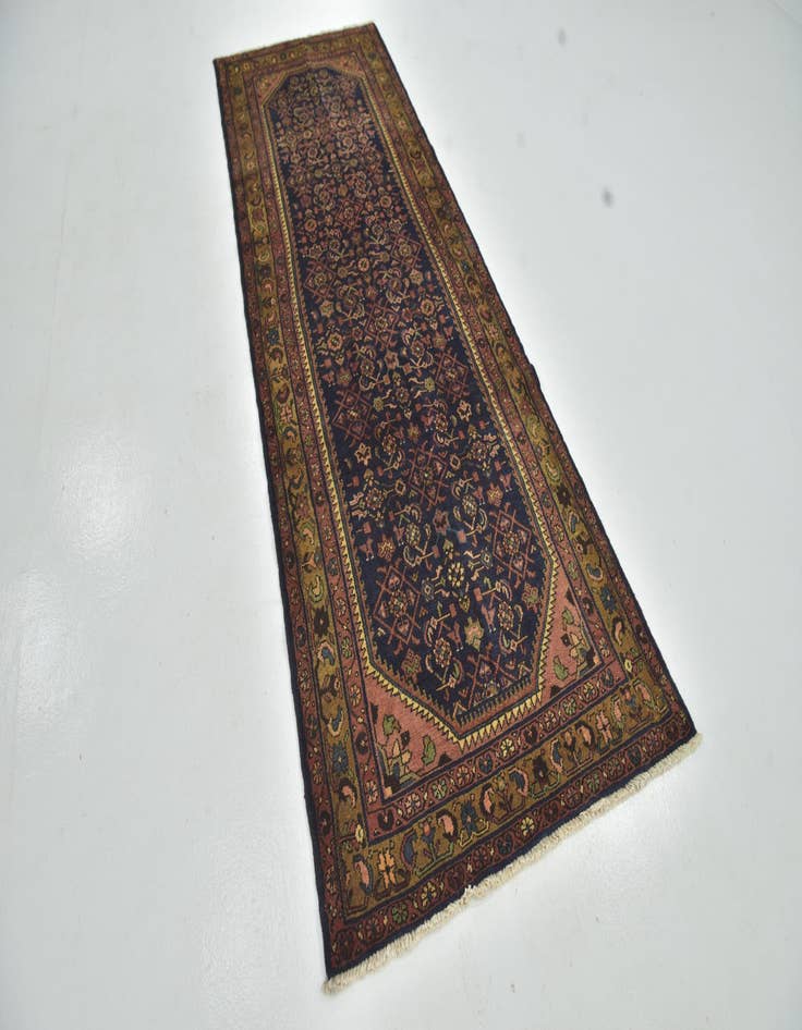 Detail image of 3' 5 x 9' 10 Hand Knotted Shahsavand Persian Wool Runner Rug