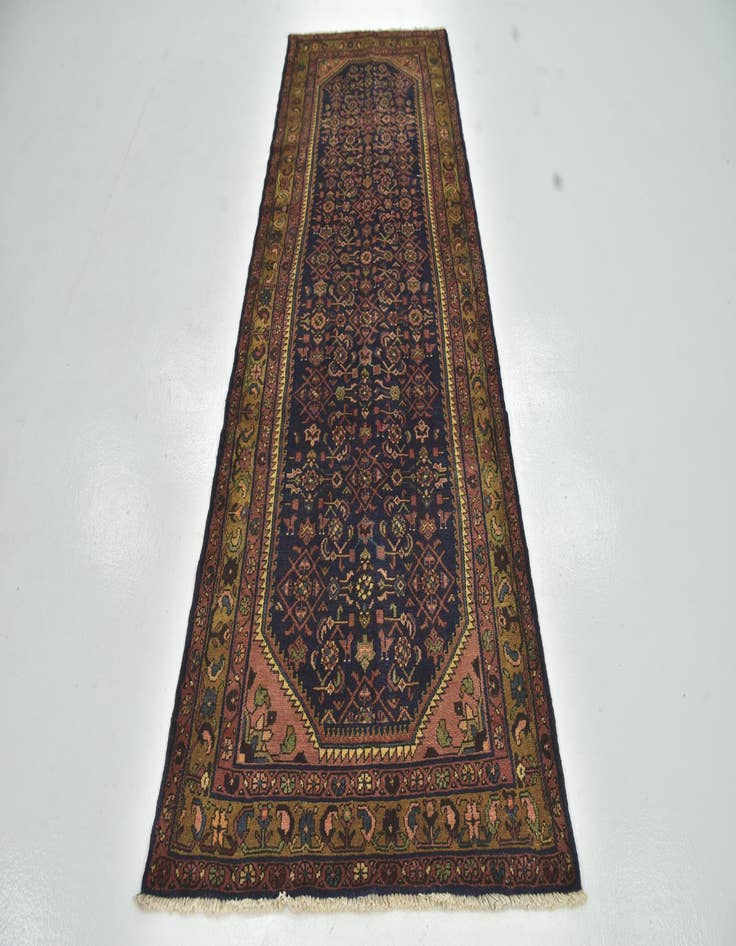 Detail image of 3' 5 x 9' 10 Hand Knotted Shahsavand Persian Wool Runner Rug