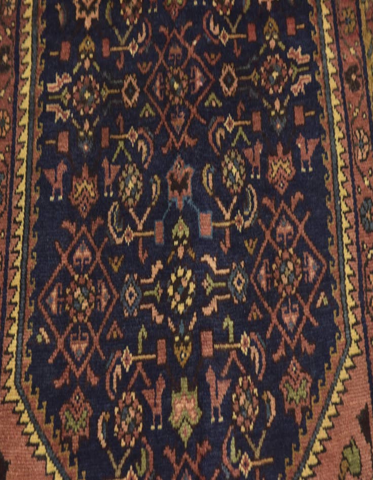 Detail image of 3' 5 x 9' 10 Hand Knotted Shahsavand Persian Wool Runner Rug