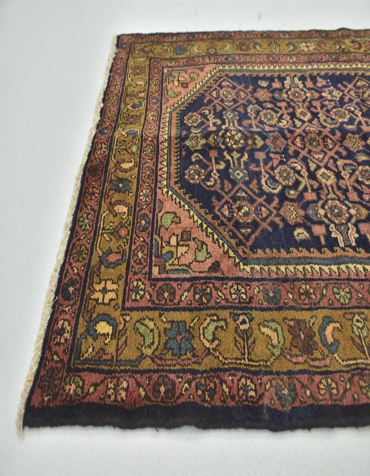 Detail image of 3' 5 x 9' 10 Hand Knotted Shahsavand Persian Wool Runner Rug