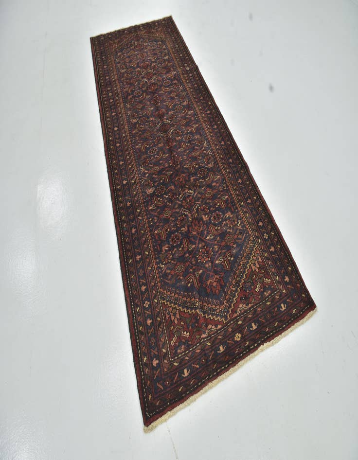 Detail image of 3' 10 x 9' 9 Hand Knotted Shahsavand Persian Wool Runner Rug