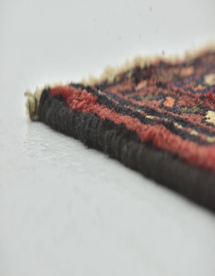 Detail image of 3' 10 x 9' 9 Hand Knotted Shahsavand Persian Wool Runner Rug