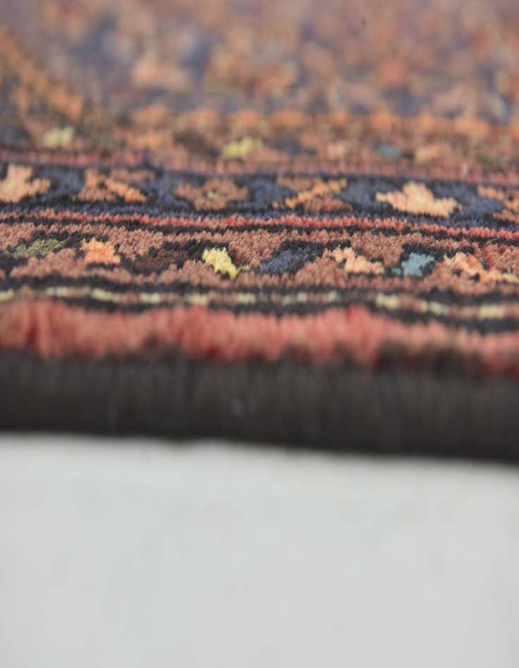 Detail image of 3' 10 x 9' 9 Hand Knotted Shahsavand Persian Wool Runner Rug
