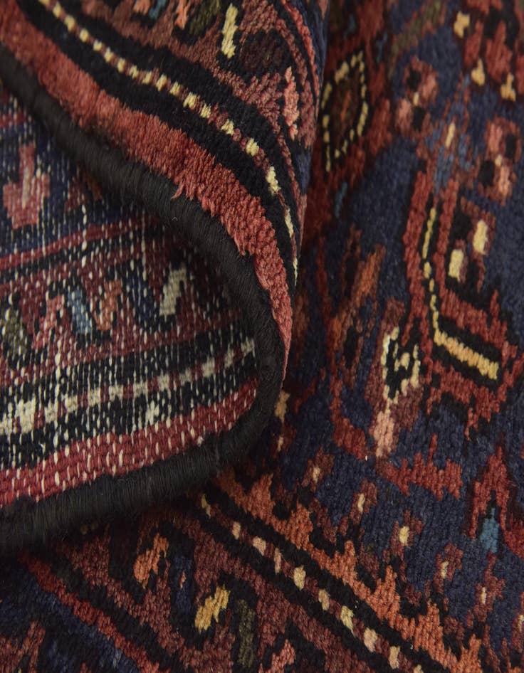 Detail image of 3' 10 x 9' 9 Hand Knotted Shahsavand Persian Wool Runner Rug
