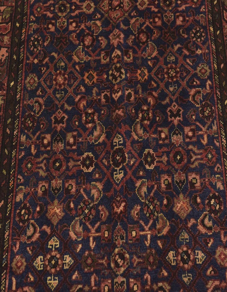 Detail image of  4' x 10' 10  Hand Knotted Shahsavand Persian Wool Runner Rug