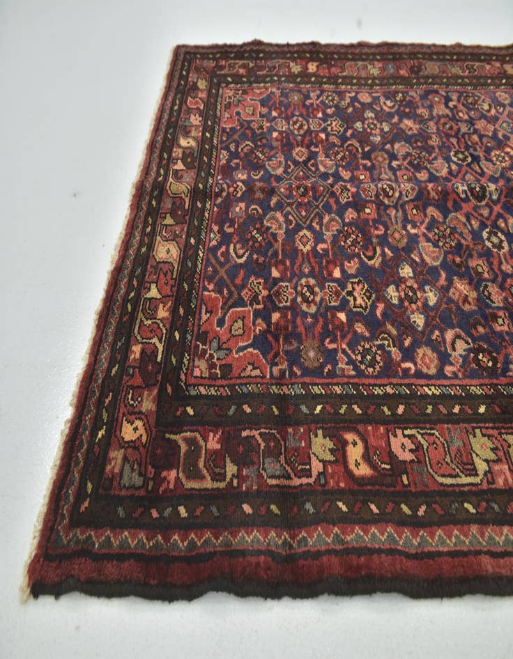 Detail image of  4' x 10' 10  Hand Knotted Shahsavand Persian Wool Runner Rug