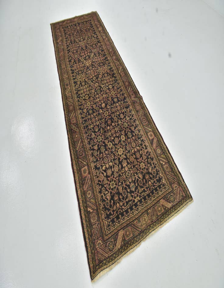 Detail image of 3' 8 x 10' 7 Hand Knotted Shahsavand Persian Wool Runner Rug