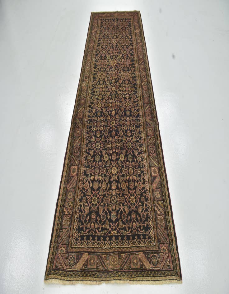 Detail image of 3' 8 x 10' 7 Hand Knotted Shahsavand Persian Wool Runner Rug