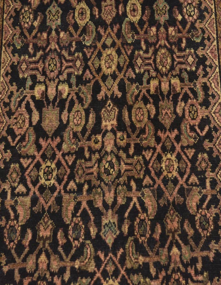 Detail image of 3' 8 x 10' 7 Hand Knotted Shahsavand Persian Wool Runner Rug