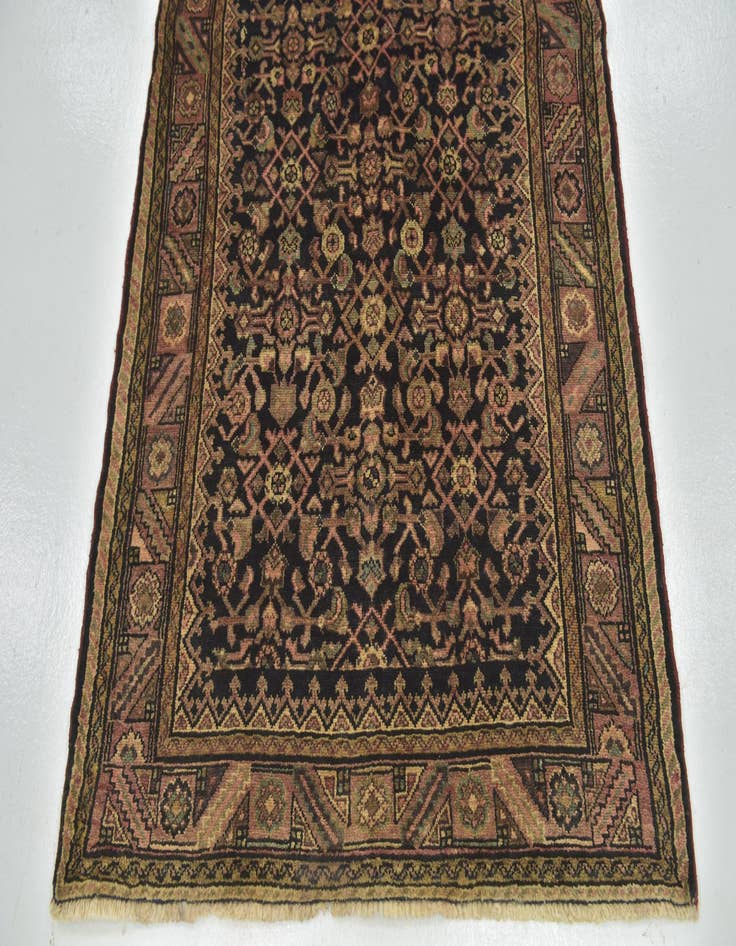 Detail image of 3' 8 x 10' 7 Hand Knotted Shahsavand Persian Wool Runner Rug