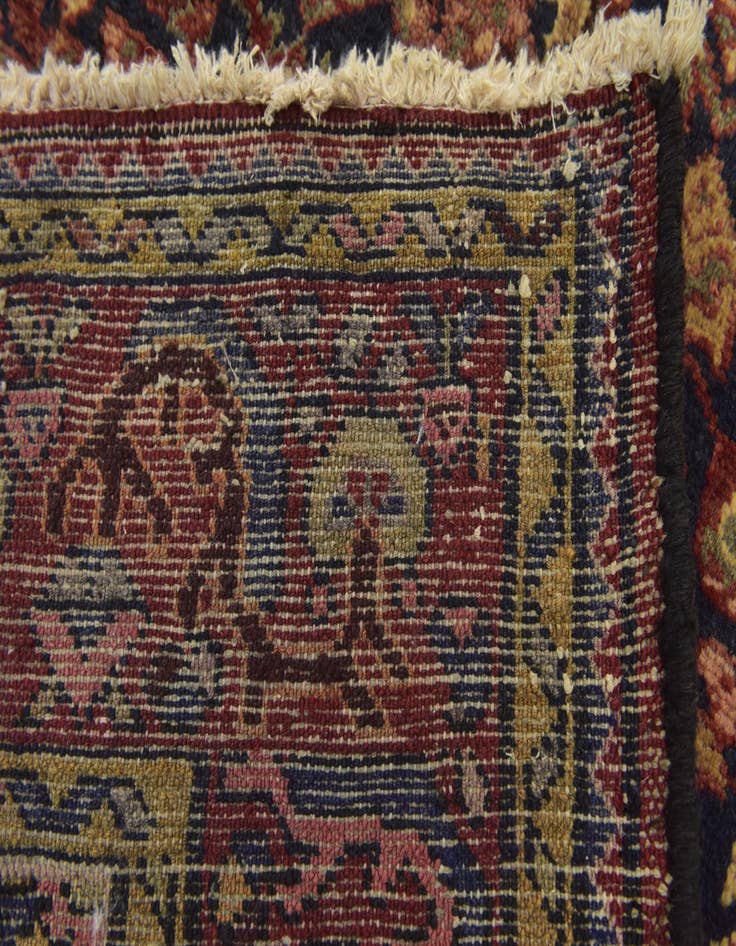 Detail image of  3' 10 x 10' 8  Hand Knotted Shahsavand Persian Wool Runner Rug