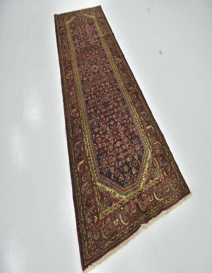 Detail image of  3' 10 x 10' 8  Hand Knotted Shahsavand Persian Wool Runner Rug