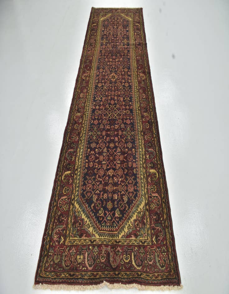 Detail image of  3' 10 x 10' 8  Hand Knotted Shahsavand Persian Wool Runner Rug