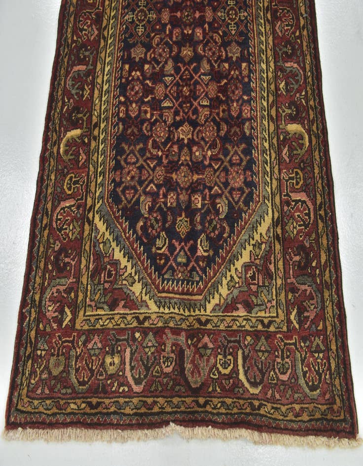 Detail image of  3' 10 x 10' 8  Hand Knotted Shahsavand Persian Wool Runner Rug