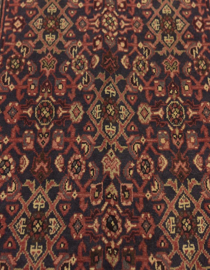 Detail image of 3' 10 x 11' 3 Hand Knotted Shahsavand Persian Wool Runner Rug