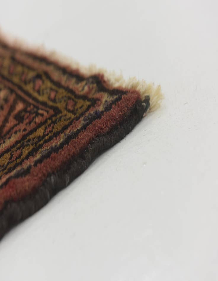 Detail image of 3' 10 x 11' 3 Hand Knotted Shahsavand Persian Wool Runner Rug