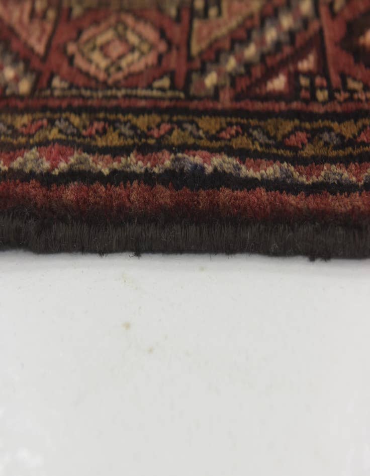 Detail image of 3' 10 x 11' 3 Hand Knotted Shahsavand Persian Wool Runner Rug