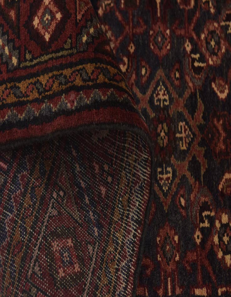 Detail image of 3' 10 x 11' 3 Hand Knotted Shahsavand Persian Wool Runner Rug