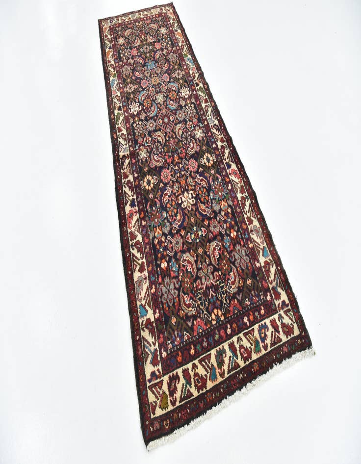 Detail image of 3' 4 x 9' 7 Hand Knotted Shahsavand Persian Wool Runner Rug
