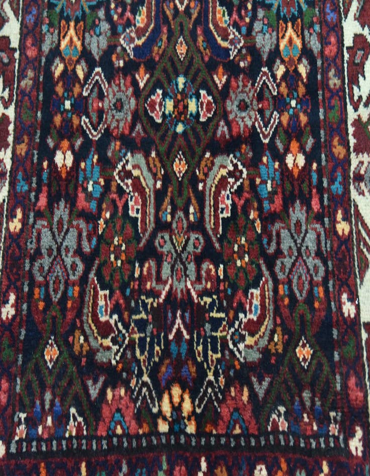 Detail image of 3' 4 x 9' 7 Hand Knotted Shahsavand Persian Wool Runner Rug
