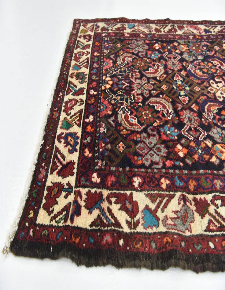 Detail image of 3' 4 x 9' 7 Hand Knotted Shahsavand Persian Wool Runner Rug