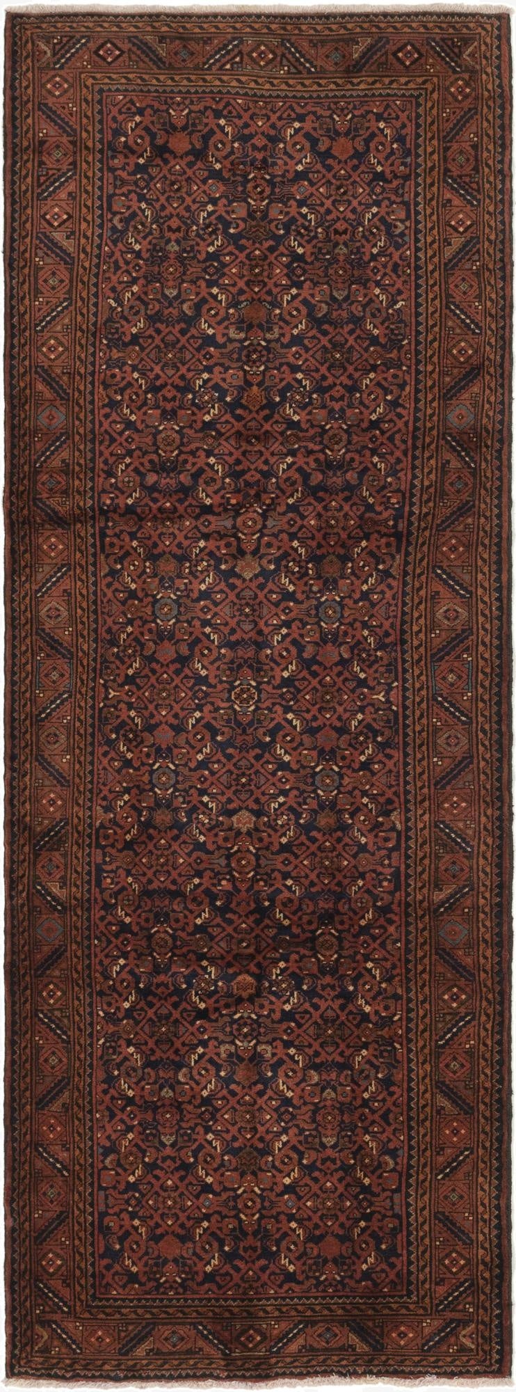 3' 10 x 11'  Hand Knotted Shahsavand Persian Wool Runner Rug