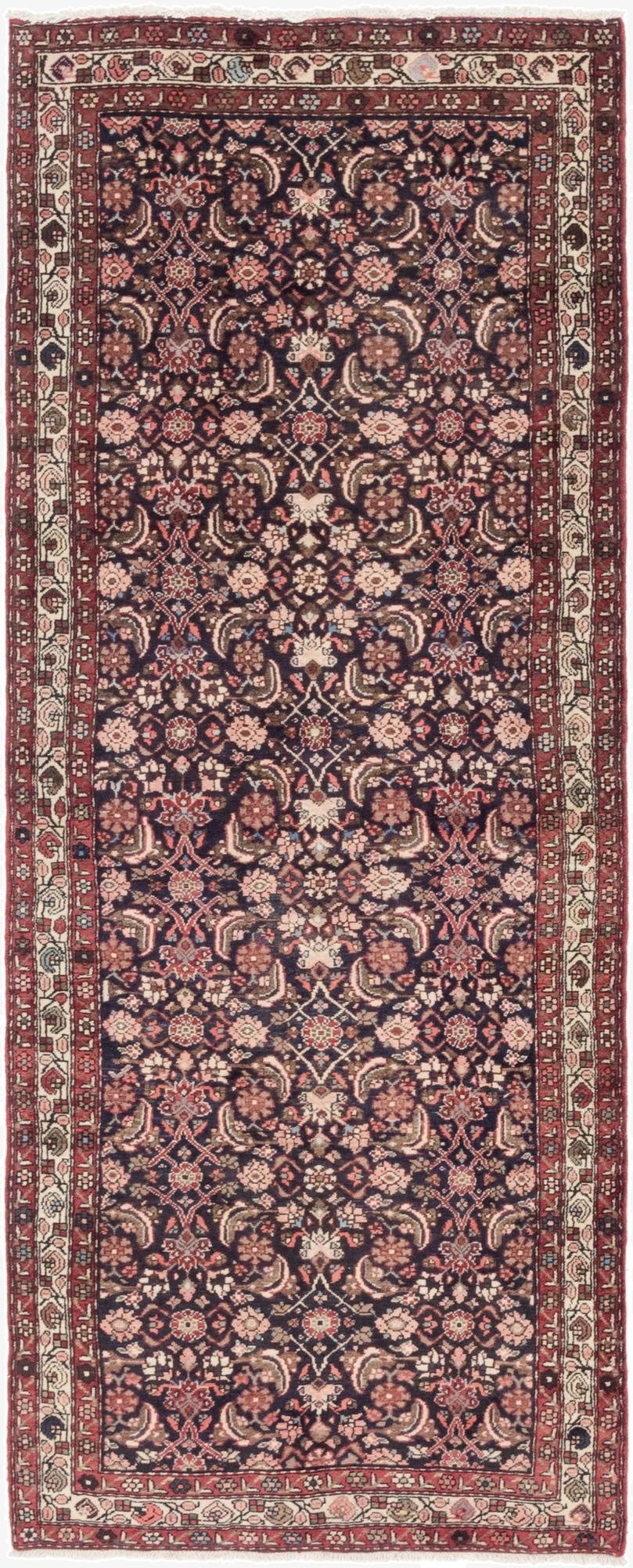  3' 9 x 10'  Hand Knotted Shahsavand Persian Wool Runner Rug