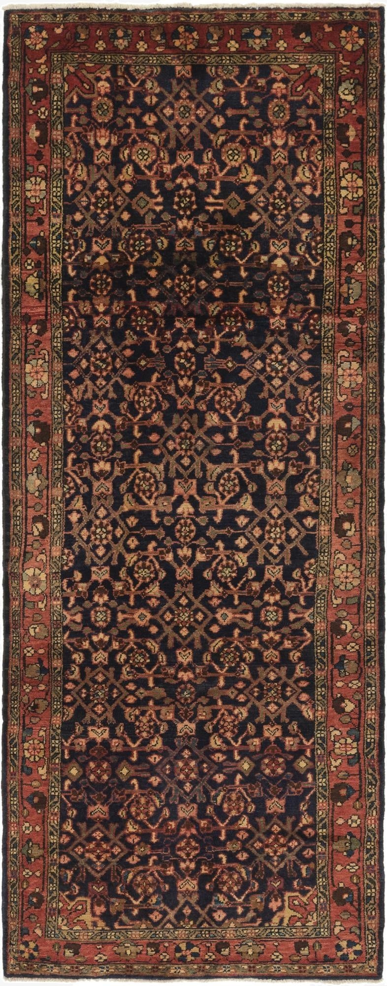  3' 10 x 10' 2  Hand Knotted Shahsavand Persian Wool Runner Rug