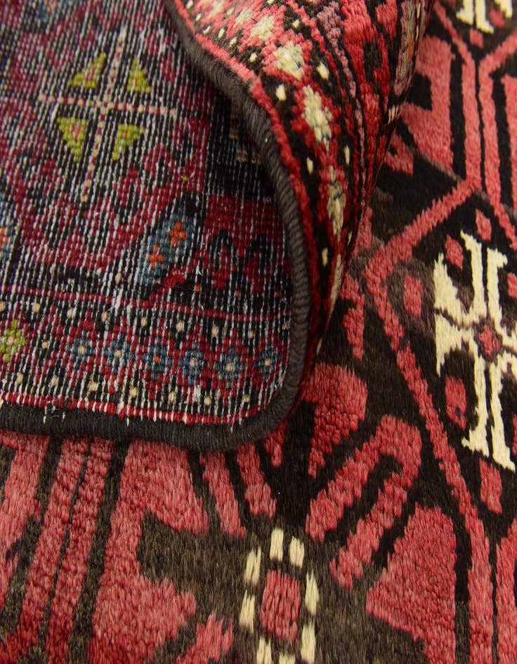 Detail image of  4' 10 x 9' 10  Hand Knotted Shiraz Persian Wool Runner Rug