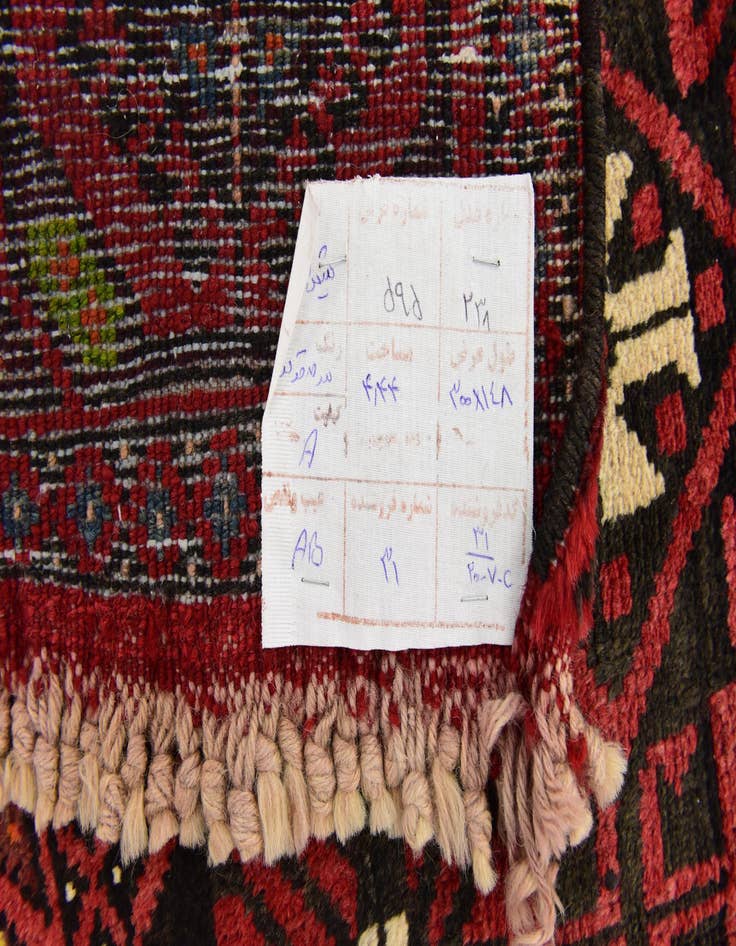 Detail image of  4' 10 x 9' 10  Hand Knotted Shiraz Persian Wool Runner Rug